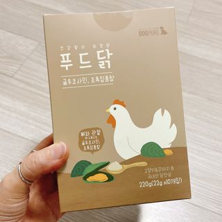 도그퓨어 푸드닭 강아지 닭고기 통살 애견간식 오리지널/차전자피/초록입홍합 — 4.5점을 준 리뷰어가 2021년 11월 올린 사용 사진