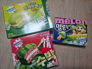 2024 오리온 여름한정판 초코파이 수박 / 후레쉬베리 멜론 / 멜론송이 — 5점을 준 리뷰어가 2024년 8월 올린 사용 사진