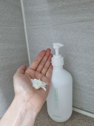 멈칫(MUMCHIT) 멈칫 단백질 퀵트리트먼트 — 3점을 준 리뷰어가 2021년 12월 올린 사용 사진