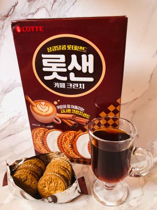 롯데제과 롯샌 카페크런치 — 5점을 준 리뷰어가 2021년 10월 올린 사용 사진