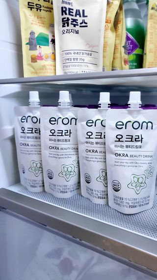 [이롬] 오크라 마시는 뷰티드링크 100mL x 20입 — 5점을 준 리뷰어가 2022년 7월 올린 사용 사진