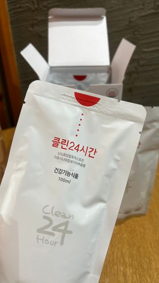 클린24시간 1BOX(5포) + 전용보틀(500ml) — 5점을 준 리뷰어가 2023년 3월 올린 사용 사진