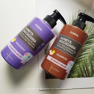 쿤달 [KUNDAL 공식] 프리미엄 헤어 케어 스페셜 세트 샴푸 500ml &amp; 트리트먼트 500ml — 4.5점을 준 리뷰어가 2021년 3월 올린 사용 사진