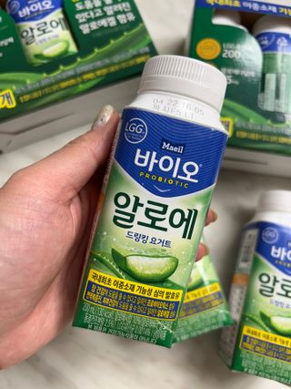 LIVE 매일바이오 알로에 드링킹 요거트 — 5점을 준 리뷰어가 2022년 4월 올린 사용 사진
