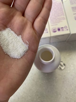 바르셀 저분자피쉬콜라겐 클랜징 파우더 화이트닝 각질제거 필링 워시 젠 90g — 5점을 준 리뷰어가 2021년 11월 올린 사용 사진
