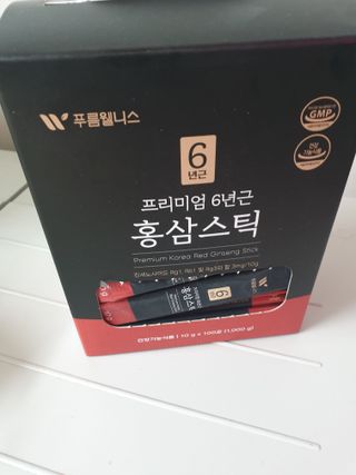 [푸름웰니스] 프리미엄 6년근 홍삼스틱 3mg x 100포 — 5점을 준 리뷰어가 2022년 2월 올린 사용 사진