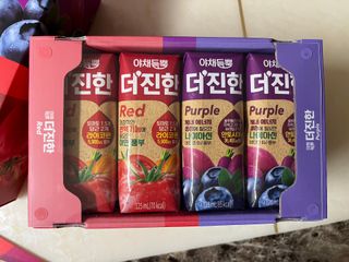 [롯데칠성] 야채듬뿍 더'진한 [롯데칠성] 야채는 이제 COLORFULL! 야채듬뿍  더 진한 레드 4개 +퍼플 4개 (총 8개) — 5점을 준 리뷰어가 2023년 6월 올린 사용 사진