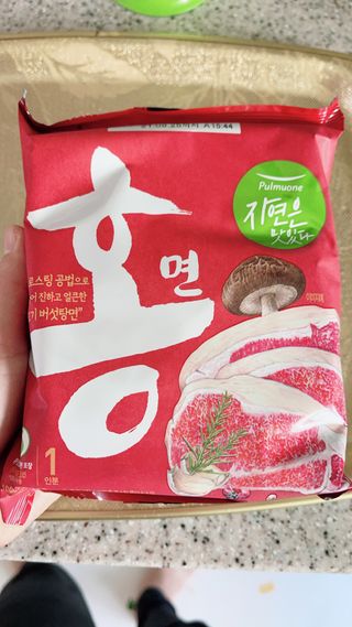 [풀무원] 자연은맛있다 정면, 백면, 홍면  세트 — 5점을 준 리뷰어가 2021년 4월 올린 사용 사진
