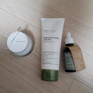마리엔메이 센서티브 수딩 젤 크림 + 어성초 티트리 추출물 세럼 + 어성초 티트리 모공 클렌징 폼 — 5점을 준 리뷰어가 2021년 9월 올린 사용 사진