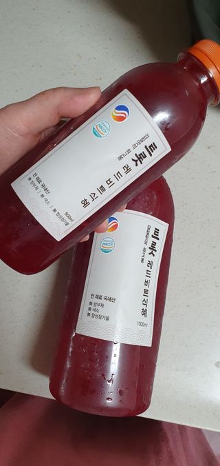 트롯전통식혜 트롯레드비트식혜 1리터 +500리터 — 5점을 준 리뷰어가 2021년 6월 올린 사용 사진
