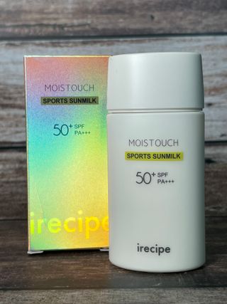 아이레시피 모이스트터치 스포츠 선밀크 50ml (SPF50+ PA+++) — 5점을 준 리뷰어가 2023년 7월 올린 사용 사진