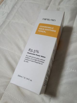 나나스킨 캐모마일아쿠아수딩토너 — 5점을 준 리뷰어가 2021년 5월 올린 사용 사진