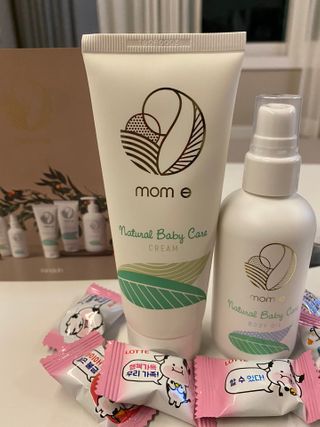 mom e 맘이 내추럴 베이비 케어 크림+바디오일 — 4점을 준 리뷰어가 2021년 1월 올린 사용 사진