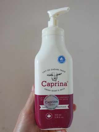 카프리나 프레쉬 산양밀크 모이스춰라이징 바디로션 350ml(오리지널향) — 3점을 준 리뷰어가 2022년 12월 올린 사용 사진