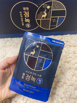 광동생활건강 [광동] 바르게 만든 녹용, 광동정녹청 30포. — 5점을 준 리뷰어가 2023년 2월 올린 사용 사진