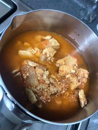 소담스퀘어 상암 궁중해물탕조씨집 백년가게 조씨집 팔뚝탕1인분550g — 5점을 준 리뷰어가 2022년 12월 올린 사용 사진