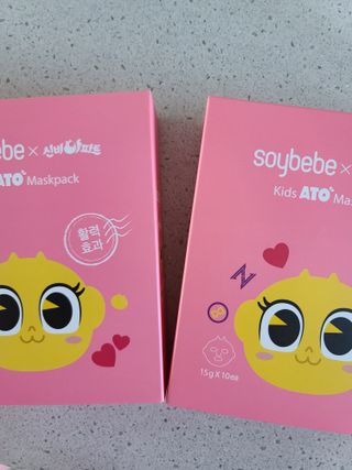 소이베베X신비아파트 키즈 아토 활력 마스크팩(금비 모양) 1+1 — 5점을 준 리뷰어가 2023년 3월 올린 사용 사진
