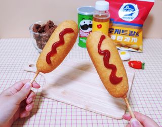 오마뎅 한우핫도그 — 5점을 준 리뷰어가 2021년 5월 올린 사용 사진