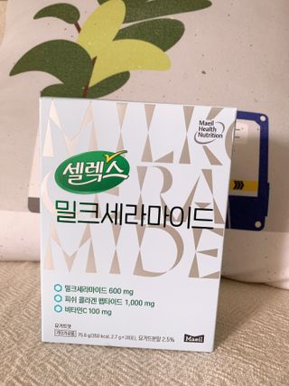 셀렉스스포츠 셀렉스 밀크세라마이드 저분자피쉬콜라겐 28포 X 1박스 — 5점을 준 리뷰어가 2021년 8월 올린 사용 사진