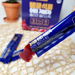 참앤들황토농원 맛있게 탱글탱글! 탱글석류 어린저분자 콜라겐 젤리스틱 1박스 ♥총 50포♥ — 5점을 준 리뷰어가 2023년 2월 올린 사용 사진