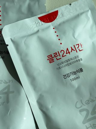 클린24시간 1BOX(5포) + 전용보틀(500ml) — 5점을 준 리뷰어가 2022년 10월 올린 사용 사진