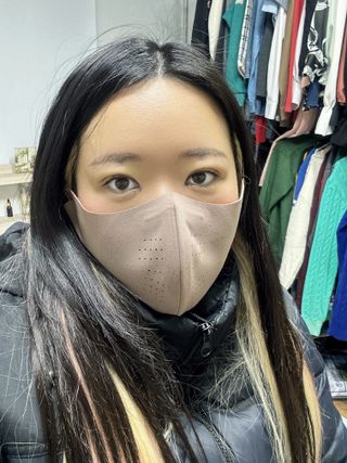 [AVAVE] 어베이브 페이스히트 스포츠 골프 방한 페이스 마스크 — 5점을 준 리뷰어가 2024년 1월 올린 사용 사진