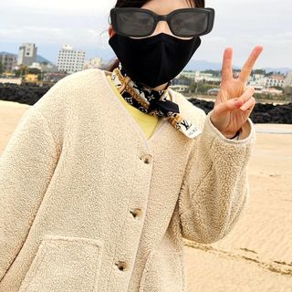 [AVAVE] 어베이브 페이스히트 스포츠 골프 방한 페이스 마스크 — 5점을 준 리뷰어가 2024년 4월 올린 사용 사진