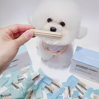 페페로니 2종 세트 클린플러스 덴탈껌 치킨+덕 — 5점을 준 리뷰어가 2021년 8월 올린 사용 사진