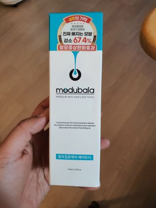 모두발라 탈모집중케어 헤어토닉 — 5점을 준 리뷰어가 2022년 1월 올린 사용 사진
