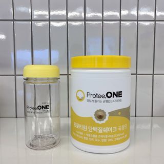 프로티원 단백질쉐이크 곡물맛 2주분 1통+보틀 — 5점을 준 리뷰어가 2021년 4월 올린 사용 사진