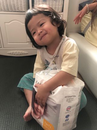쿠잉 에어드라이  풀커버 팬티기저귀 (L/XL/XXL/XXXL) 1팩 — 5점을 준 리뷰어가 2022년 12월 올린 사용 사진