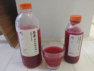 트롯전통식혜 트롯레드비트식혜 1리터 +500리터 — 5점을 준 리뷰어가 2021년 5월 올린 사용 사진
