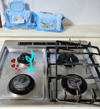 햅스 세균없는 주방 대형 2팩, HAPS sanitizer wipe — 5점을 준 리뷰어가 2022년 2월 올린 사용 사진