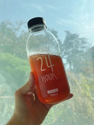클린24시간 1BOX(5포) + 전용보틀(500ml) — 4점을 준 리뷰어가 2022년 11월 올린 사용 사진
