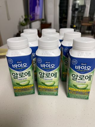 LIVE 매일바이오 알로에 드링킹 요거트 — 5점을 준 리뷰어가 2022년 4월 올린 사용 사진