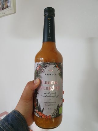 H365 [Kaskein Luomutyrniglögi] 핀란드 전통 무알콜 멀드와인 시벅톤 글로기 — 4점을 준 리뷰어가 2021년 4월 올린 사용 사진