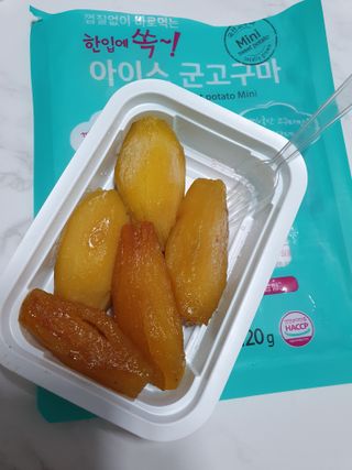 해뜨온 껍질없는 한입아이스 군고구마 120g x 4개 — 5점을 준 리뷰어가 2021년 9월 올린 사용 사진