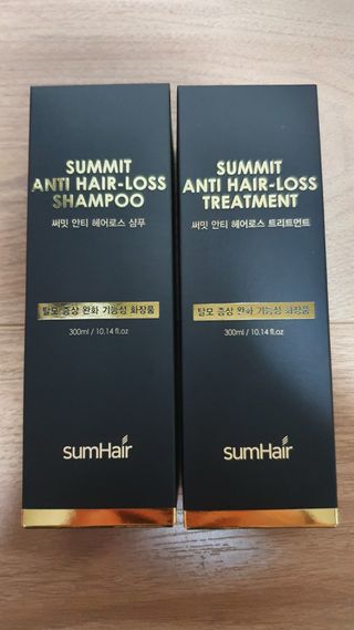 썸헤어 / SUMHAIR 썸헤어  써밋 안티 헤어로스 샴푸+트리트먼트 — 5점을 준 리뷰어가 2021년 5월 올린 사용 사진