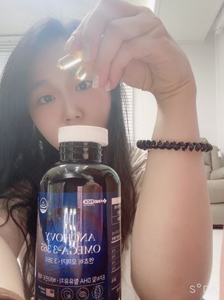 서울약사신협 Finepick_오메가365_1020mg x 365캡슐 — 4점을 준 리뷰어가 2021년 4월 올린 사용 사진
