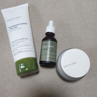마리엔메이 센서티브 수딩 젤 크림 + 어성초 티트리 추출물 세럼 + 어성초 티트리 모공 클렌징 폼 — 5점을 준 리뷰어가 2021년 8월 올린 사용 사진