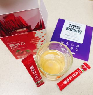 참앤들황토농원 7가지 맛! 탄산 톡톡! 스파클링! 데이앤 콤부차 7종 10포 1박스씩 ★총 7박스★ — 5점을 준 리뷰어가 2023년 1월 올린 사용 사진