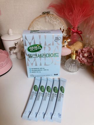 셀렉스스포츠 셀렉스 밀크세라마이드 저분자피쉬콜라겐 28포 X 1박스 — 5점을 준 리뷰어가 2021년 6월 올린 사용 사진