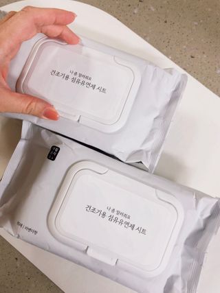 [생활공작소] 건조기용 섬유유연제 시트 80매 x 2입 — 5점을 준 리뷰어가 2021년 2월 올린 사용 사진