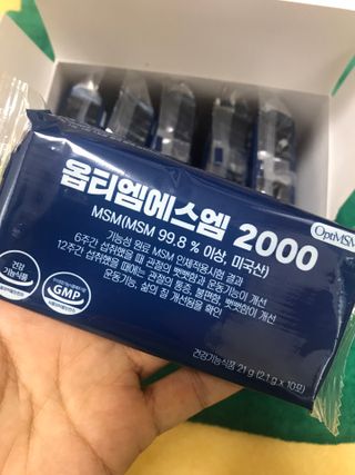 바른비타민 옵티엠에스엠2000 1박스 60포 관절 연골 복합건강기능식품 — 4점을 준 리뷰어가 2021년 6월 올린 사용 사진
