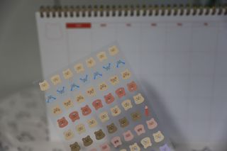리훈 곰부 체크리스트+ 곰부 리무버블스티커 1장 — 4.5점을 준 리뷰어가 2021년 5월 올린 사용 사진