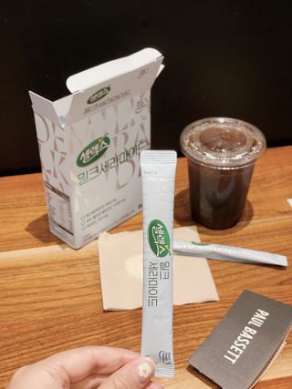 셀렉스스포츠 셀렉스 밀크세라마이드 저분자피쉬콜라겐 28포 X 1박스 — 5점을 준 리뷰어가 2021년 8월 올린 사용 사진
