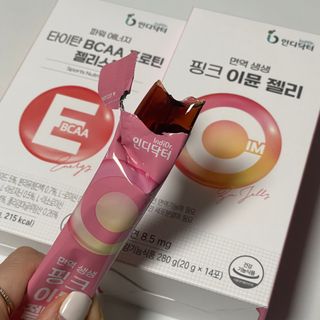 인디닥터 면역 생생 핑크 이뮨 젤리 + 타이탄 BCAA 프로틴 젤리스틱 — 5점을 준 리뷰어가 2022년 3월 올린 사용 사진