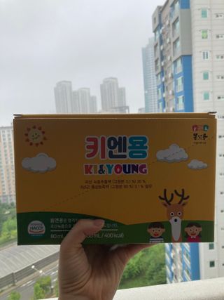 [몸엔용] 어린이, 초등학생의 영양간식 달콤 국산녹용 키엔용  80ml x 10포 — 5점을 준 리뷰어가 2021년 7월 올린 사용 사진
