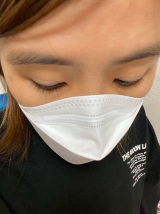 [심폐소생소] KF94 오늘의 마스크 대형 — 5점을 준 리뷰어가 2021년 9월 올린 사용 사진