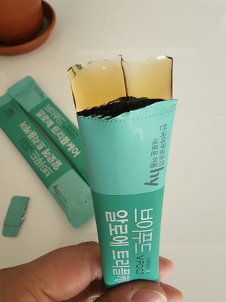 브이푸드 알로에 트리플케어 — 5점을 준 리뷰어가 2022년 4월 올린 사용 사진